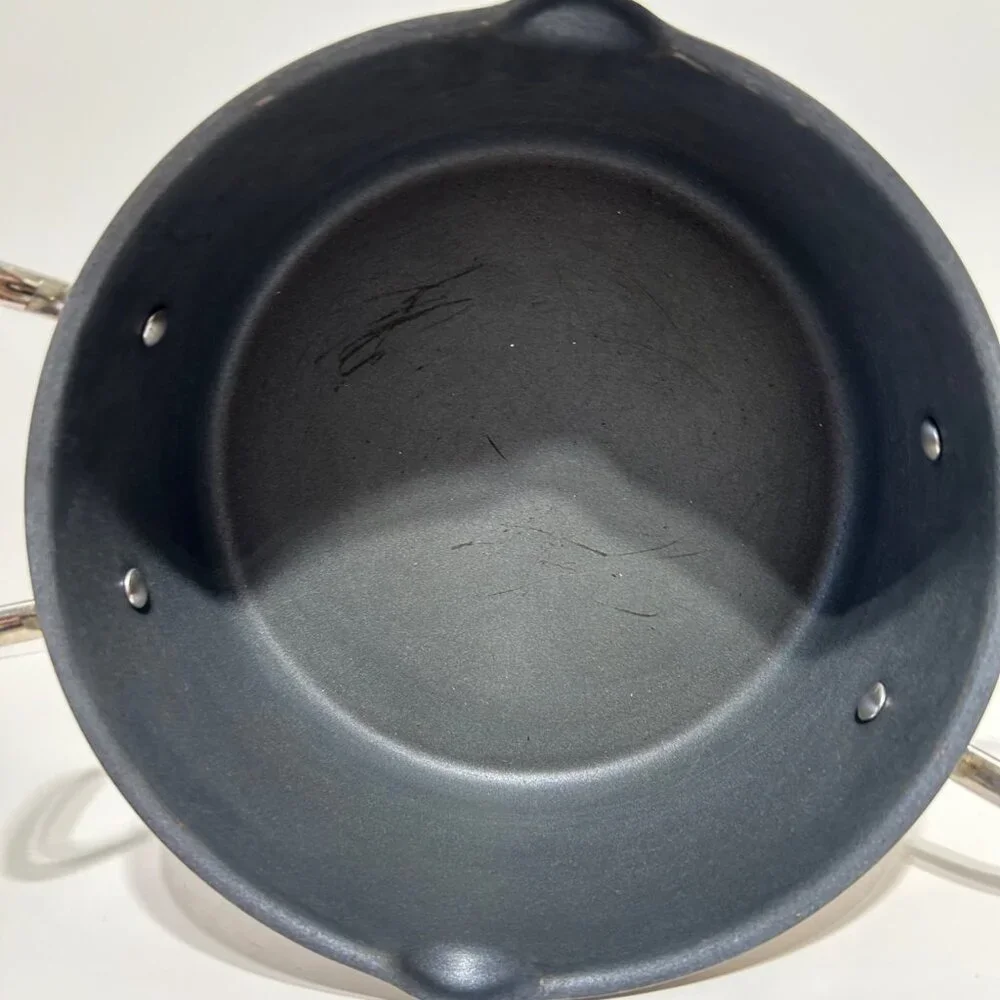 Princess House 5 Qt Stainless Steel Saucepan With Glass Lid & Pour Spouts